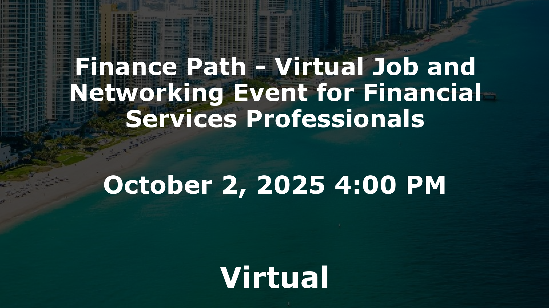 Finance Path - Virtual Job and Networking Event for Financial Services Professionals event image